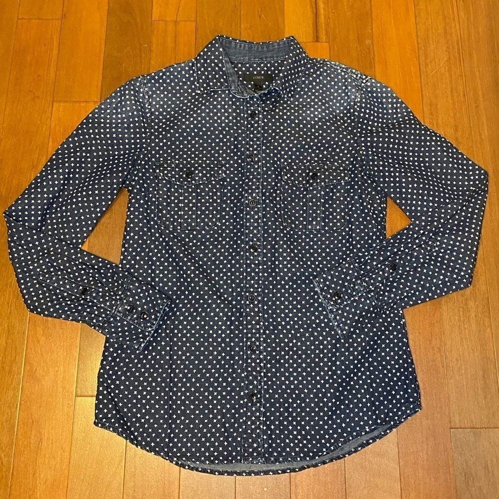 J. Crew ⭐️ Star Dark Denim Shirt 2
